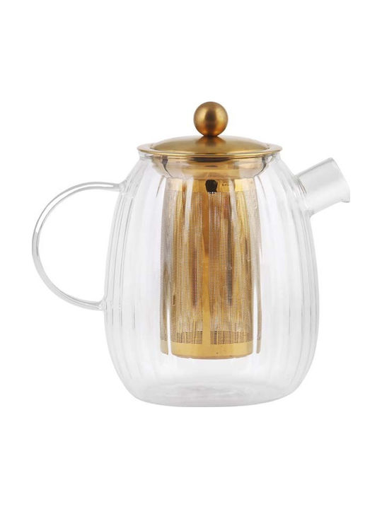 Vialli Design Τσαγιέρα Γυάλινη Γκρι 1000ml