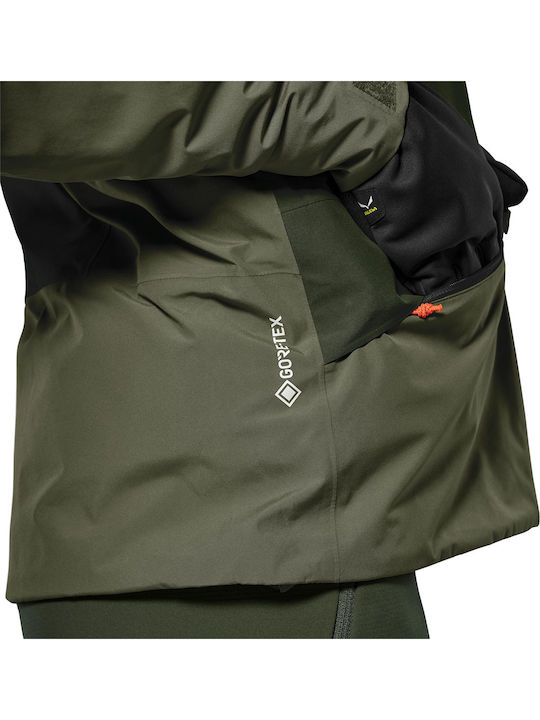 Puez Lang Damenjacke für Winter Khaki