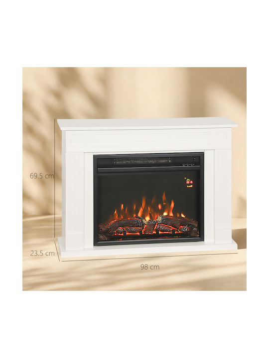 HomCom Επιδαπέδιο Ηλεκτρικό Τζάκι 2000W 98x23.5cm