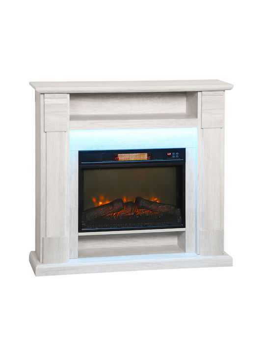 HomCom De podea Șemineu electric 1800W 105x27cm