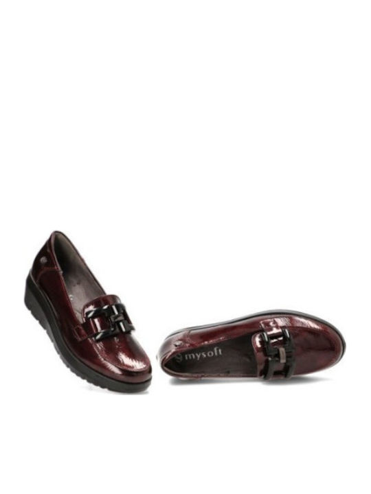 Damen Loafers in Burgundisch Farbe