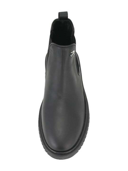 Leder Schwarz Herrenstiefel