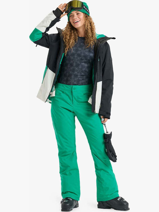 Roxy Backyard Snow ERJTP03299-GNW0 Women's Trousers for Ski & Snowboard Green