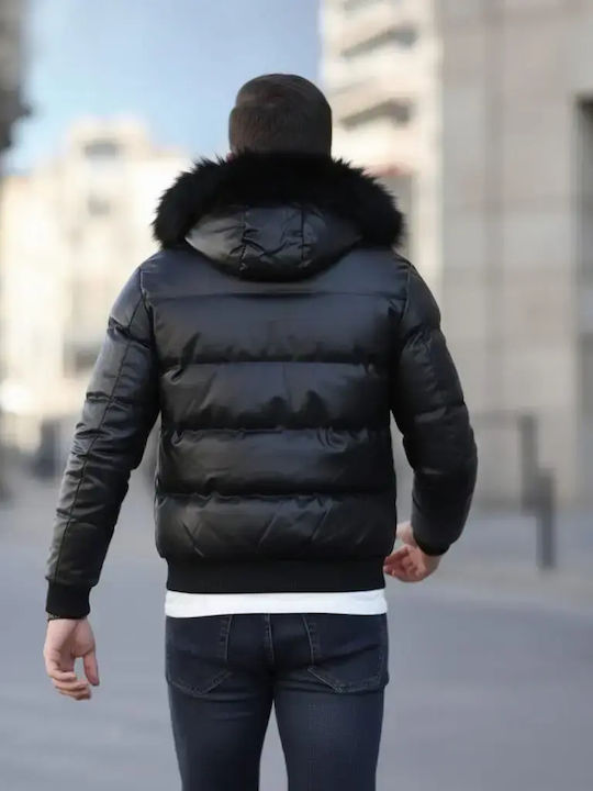 Δερμάτινο Μπουφάν Μαύρο