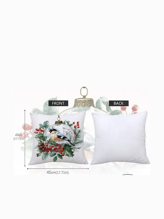 By Queen Limited Festive Edition Μαξιλαροθήκη Bird Ornament Design 45x45εκ
