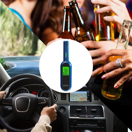 Invincio Safe Testeur De Alcool Digital De Precizie Portabil Fără Contact Precizie +/-0.01%bac Ușor Compact Fără Necesitatea Muștiucului Ideal Pentru Testări Frecvente Rapide Pentru Mulți Oameni Afișaj Rapid Utilizare Intuitivă Albastru