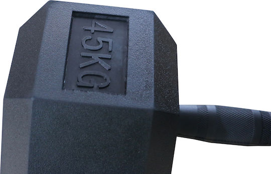 MegaFitness Hexagon Rubber Dumbbell 1 x 45kg