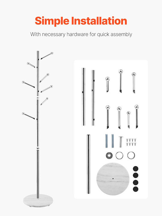 Vevor Wooden Coat Rack White