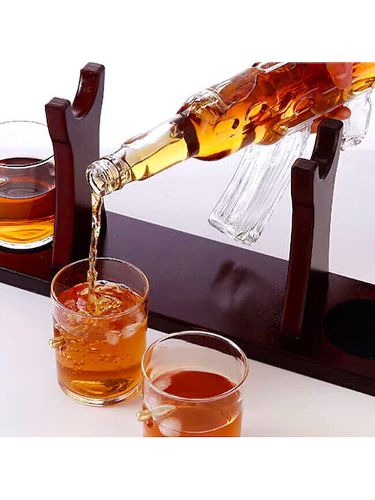 Velve Sticlă Carafă de Servire 12buc cu Dop și Pahare 850ml 1buc