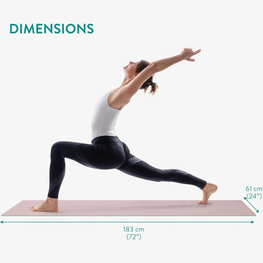 Navaris Στρώμα Γυμναστικής Yoga Πολύχρωμο με Ιμάντα Μεταφοράς (183x61x0.4cm)