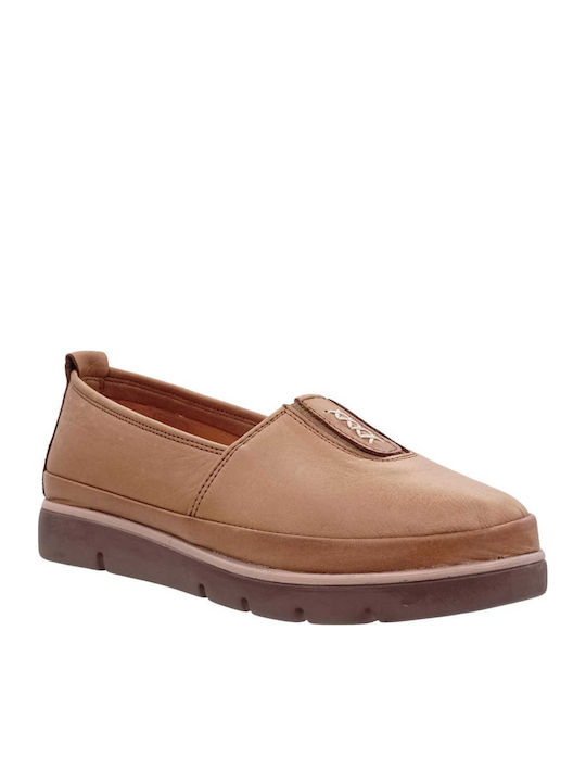 Anatomische Damen Slip-Ons Leder Tabac Braun