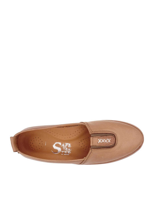 Anatomische Damen Slip-Ons Leder Tabac Braun