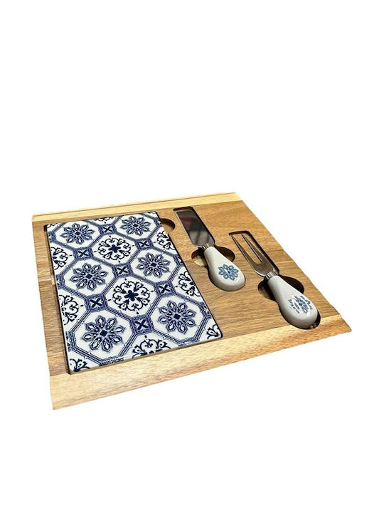 Velve Platou de Servire pentru Brânzeturi cu mâner din Porțelan 25x22buc 1buc