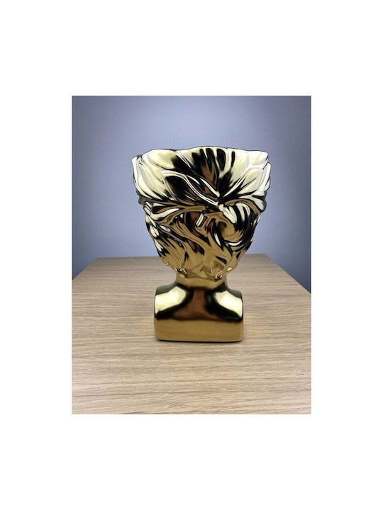 Velve Vază Decorativă Ceramică Auriu 14x14x25cm 1buc