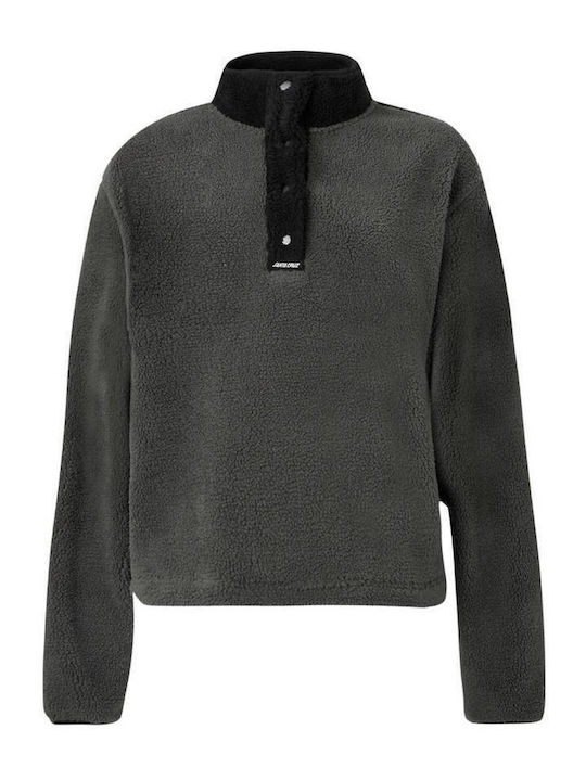 Χειμερινή Γυναικεία Fleece Μπλούζα Μαύρη