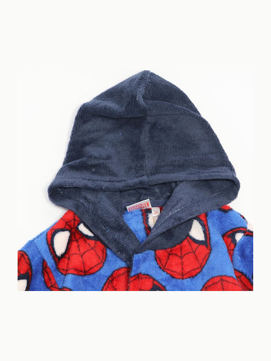 Marvel Παιδική Ρόμπα Χειμωνιάτικη Fleece Μπλε
