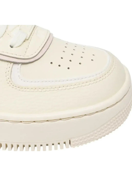 Air Force 1 Shadow Damen Flatforms Sneakers Beige