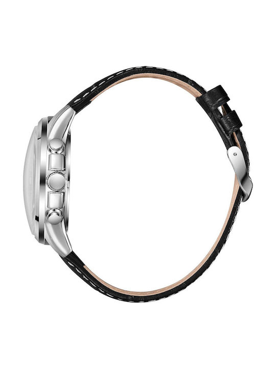 Lee Cooper Men's Watch Chronograph Battery with Black Leather Strap