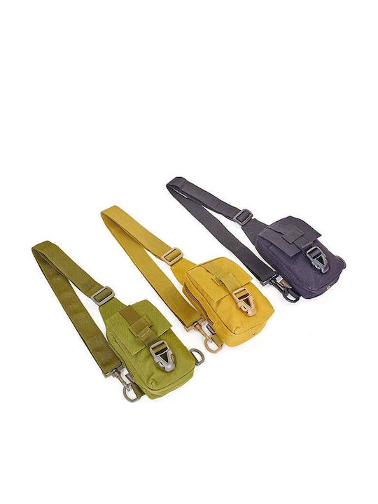Herren Schulter / Crossbody Tasche Schwarz