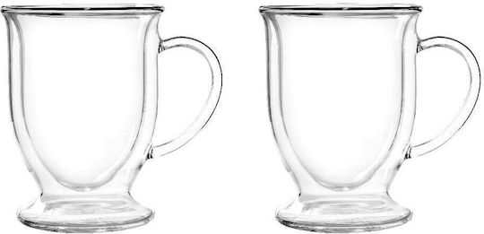 Vialli Design Set of Glasses Coffee/Freddo made of Glass 250ml 2pcs