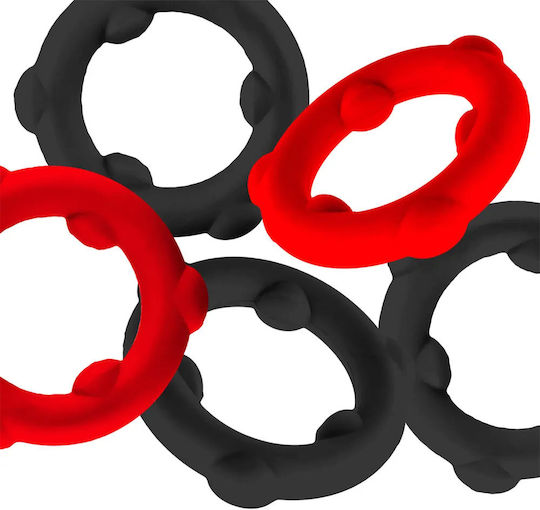 Oxballs Gearheads 5-pack Spinner Rings Red Black