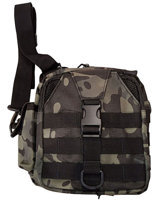 Herren Schulter / Crossbody Tasche Schwarz