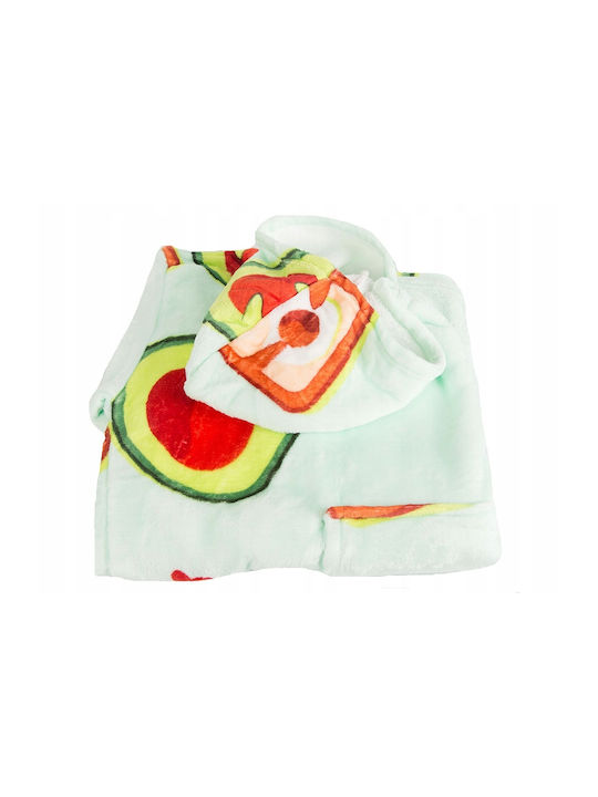 Pătură Polar Fleece Cu Mâneci 80x80cm Avocado And Toast