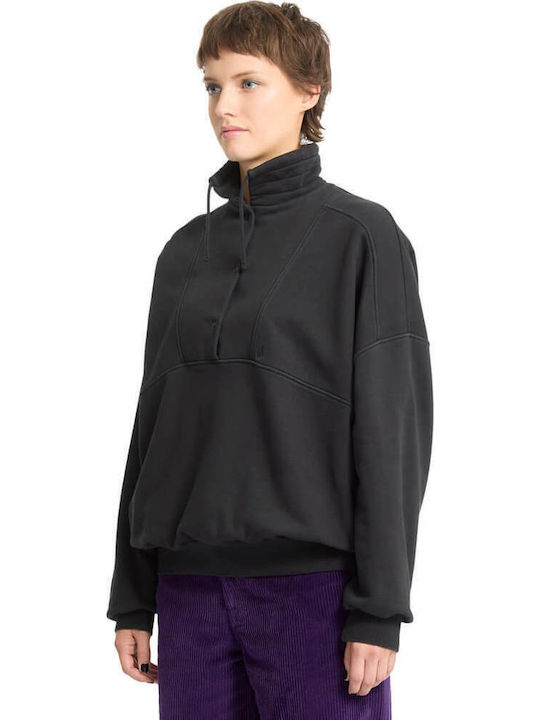 Reetrostone Winter Women's Cotton Blouse Vintage Black