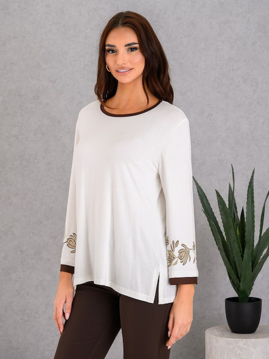 Women's Blouse Long Sleeve Ecru