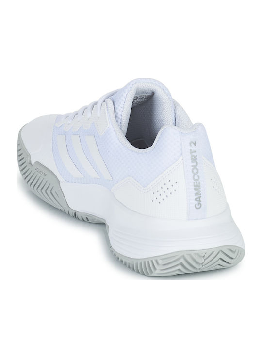 adidas Gamecourt 2.0 Women's Tennis Shoes for Hard Courts Cloud White / Grey Two