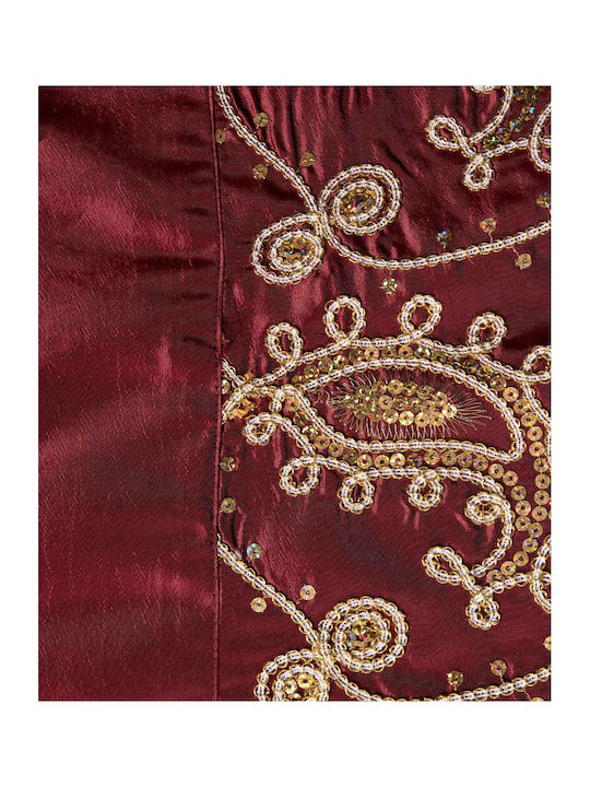 Silk Fashion Καρέ Τραπεζομάντηλο 1028 Μπορντώ 85x85εκ.
