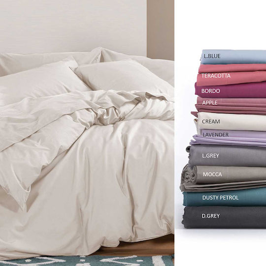 Nef-Nef Homeware Duvet Cover Cotton Queen 230x240 Basic 22 Green