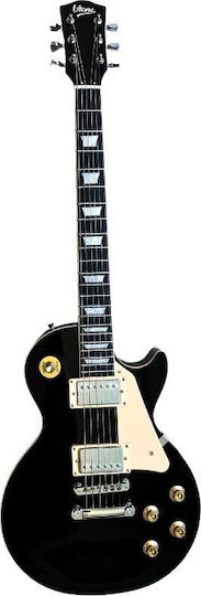 V-tone Electric Guitar Single cut with HH Pickup Configuration Black