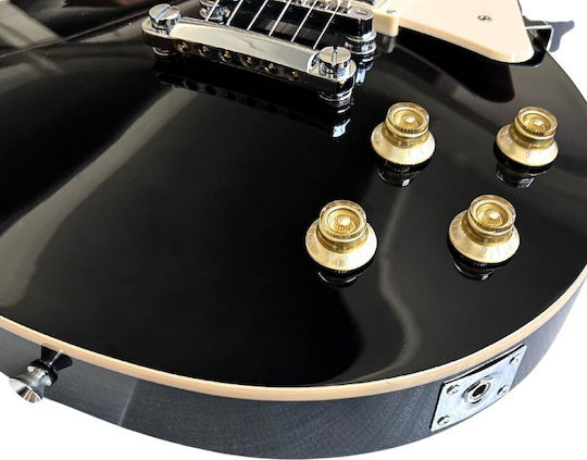 V-tone Electric Guitar Single cut with HH Pickup Configuration Black