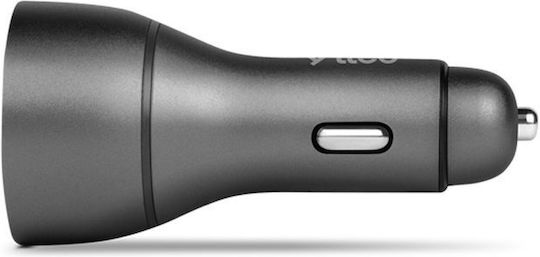 TTEC Încărcător Auto 130W Cu Încărcare Rapidă Cu Porturi 1xUSB 2xType-C Culoare Neagră