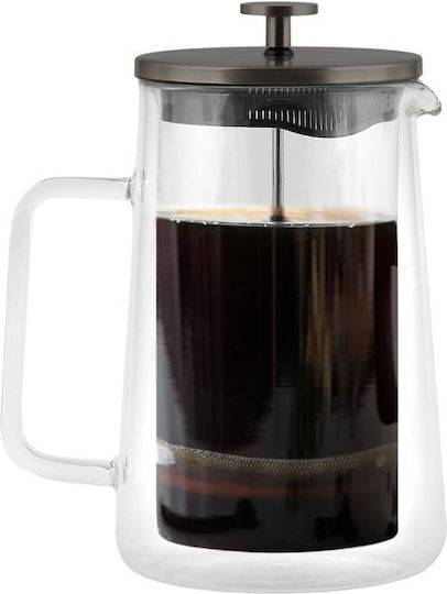 French Press Tea Coffee Vialli Design Diva Graphite Matte 1 L