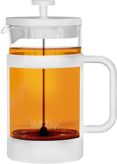 Vialli Design Senso White French Press Tea Coffee 1 L