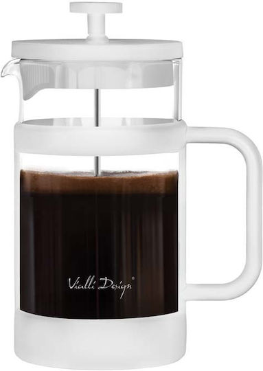 Vialli Design Senso White French Press Tea Coffee 1 L