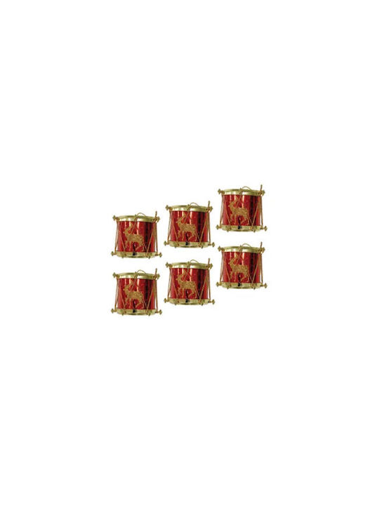 Set Weihnachtsbaumschmuck Trommelchen Rote 3,5cm 6 Stück Set Weihnachtsbaumschmuck Trommelchen Rote 3,5cm 6 Stück