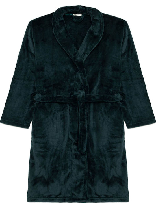 Minerva Winter Women's Robe Petrol Pine