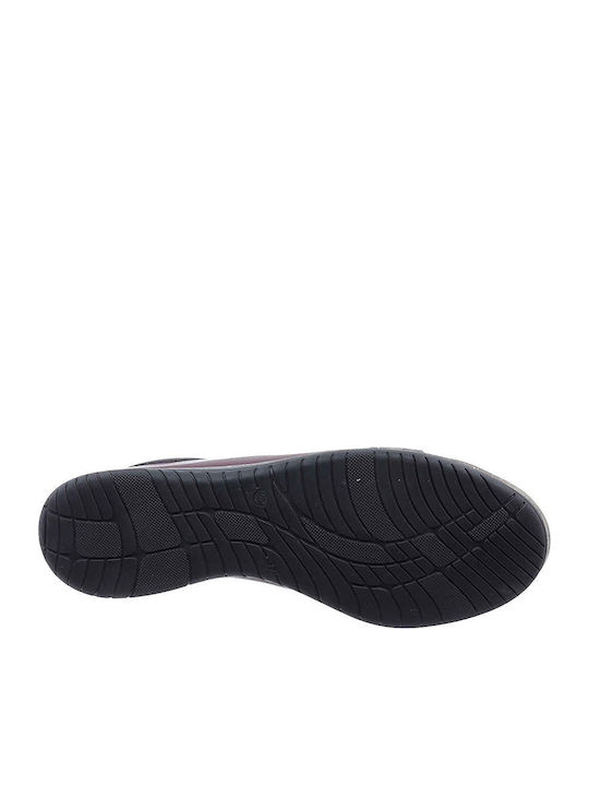 Stiefeletten Damen aus Lackleder Burgundisch