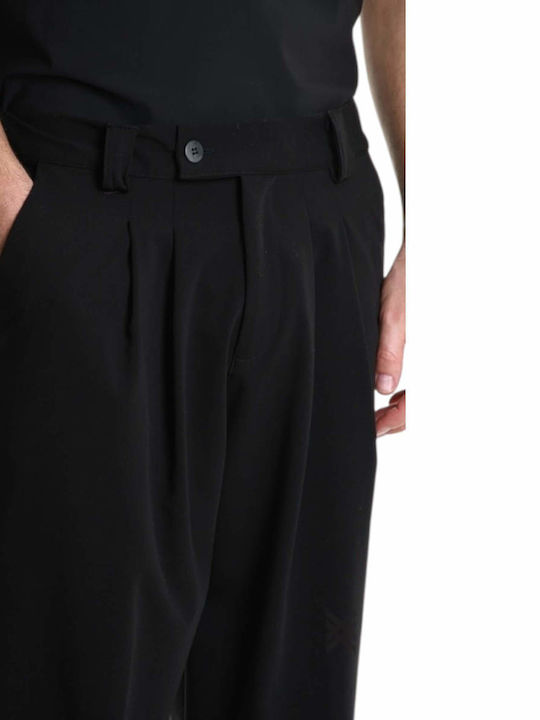 Pantaloni Chino Elastic cu Croială Normală Black
