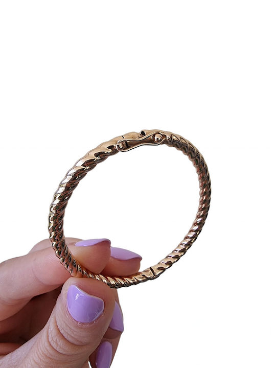 Lunaorocreations Women's Braided Handcuff Bracelet Yellow Gold 14K Small