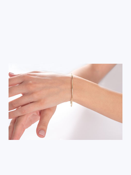 Lunaorocreations Women's Yellow Gold 14K Handcuff Bracelet Small