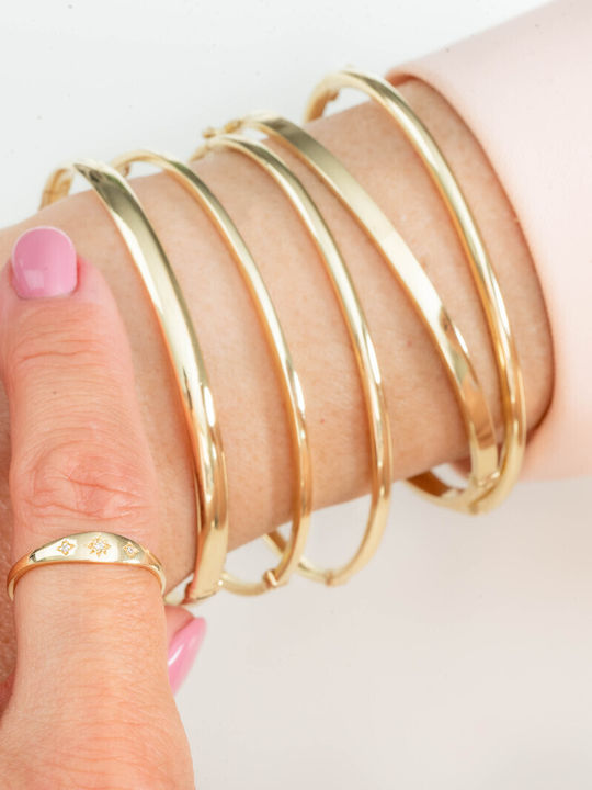 Lunaorocreations Women's Yellow Gold 14K Handcuff Bracelet Small