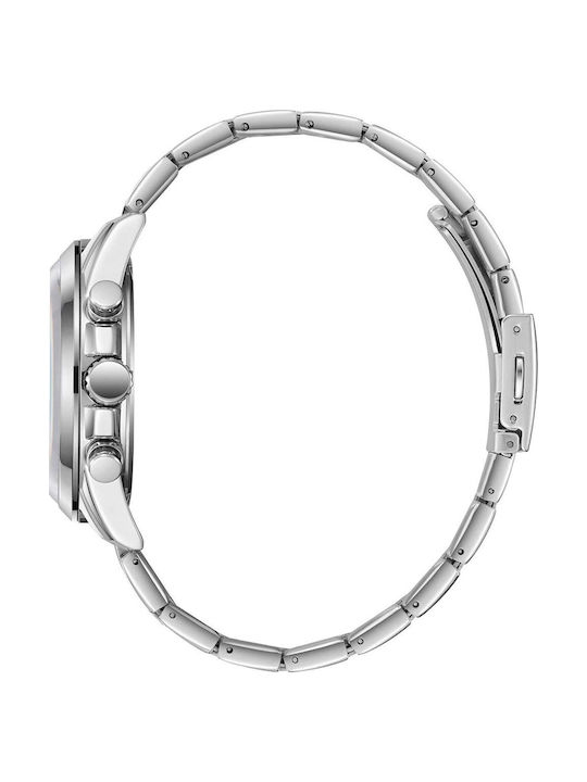 Lee Cooper Dual Time Men's Watch Battery with Silver Metal Bracelet