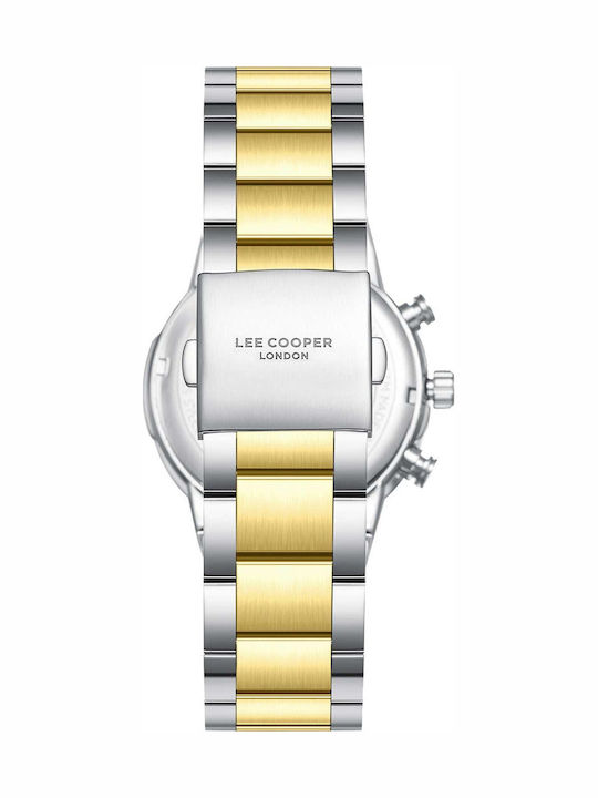 Lee Cooper Ανδρικό Ρολόι Μπαταρίας με Χρυσό Μεταλλικό Μπρασελέ