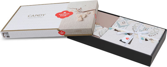 Cotton Box Cotton Box Bettbezug Asilo Baumwolle 200x220cm Doppel mit 2 Kissenbezügen Braun - Weiß