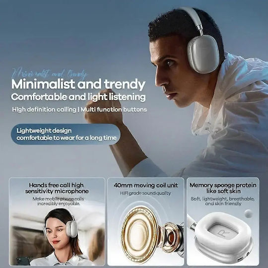 Remax RB-602HB Wireless / Wired Over Ear Headphones with 70 hours of Operation Pink