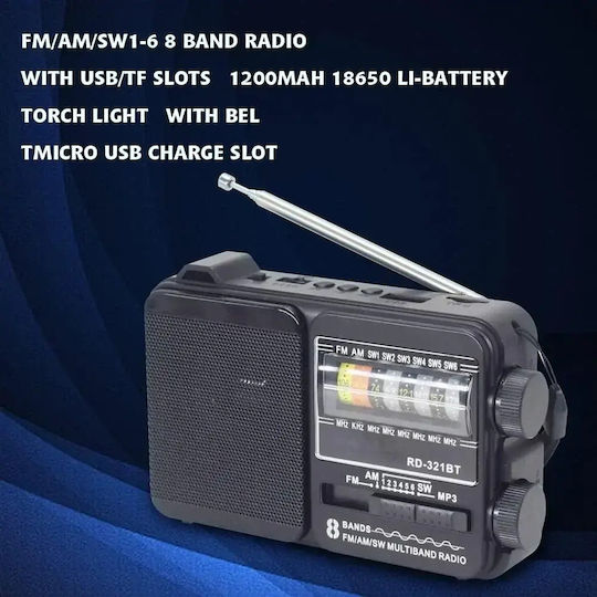 Cmik MK-153BT Ραδιοφωνάκι Μπαταρίας με USB Γκρι